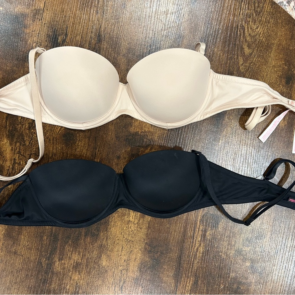 NWOT PINK Push Up Bras